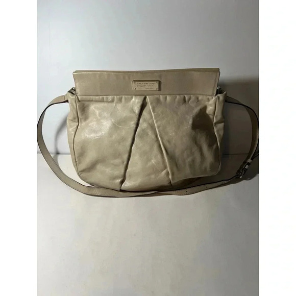Beige Leather Shoulder Bag